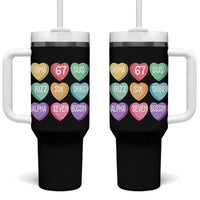 Funny Valentines Day 67 Meme Six Seven Sigma Rizz Heart Kids Tumbler With Handle