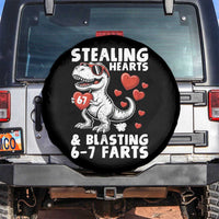 Funny 67 Meme Valentines Day Dinosaur Spare Tire Cover Stealing Hearts And Blasting 67 Farts
