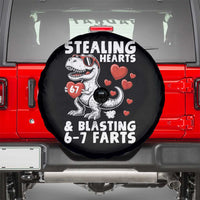 Funny 67 Meme Valentines Day Dinosaur Spare Tire Cover Stealing Hearts And Blasting 67 Farts