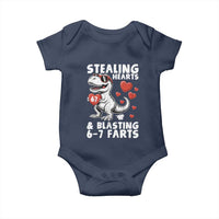 Funny 67 Meme Valentines Day Dinosaur Baby Onesie Stealing Hearts And Blasting 67 Farts