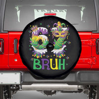 Funny 67 Mardi Gras Bruh Spare Tire Cover Six Seven Meme Fleur De Lis Hand Gesture