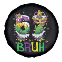 Funny 67 Mardi Gras Bruh Spare Tire Cover Six Seven Meme Fleur De Lis Hand Gesture