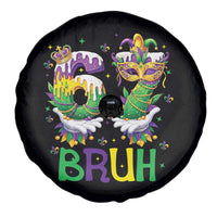 Funny 67 Mardi Gras Bruh Spare Tire Cover Six Seven Meme Fleur De Lis Hand Gesture