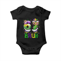 Funny 67 Mardi Gras Bruh Baby Onesie Six Seven Meme Fleur De Lis Hand Gesture