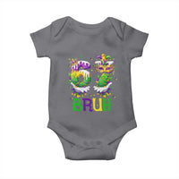 Funny 67 Mardi Gras Bruh Baby Onesie Six Seven Meme Fleur De Lis Hand Gesture