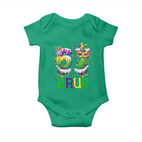 Funny 67 Mardi Gras Bruh Baby Onesie Six Seven Meme Fleur De Lis Hand Gesture