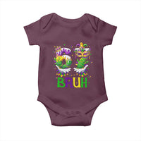 Funny 67 Mardi Gras Bruh Baby Onesie Six Seven Meme Fleur De Lis Hand Gesture