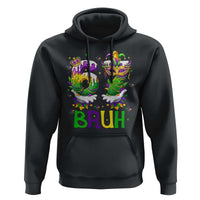 Funny 67 Mardi Gras Bruh Hoodie Six Seven Meme Fleur De Lis Hand Gesture
