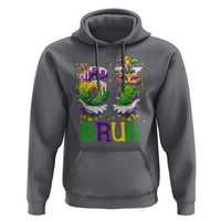 Funny 67 Mardi Gras Bruh Hoodie Six Seven Meme Fleur De Lis Hand Gesture
