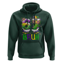 Funny 67 Mardi Gras Bruh Hoodie Six Seven Meme Fleur De Lis Hand Gesture