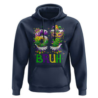 Funny 67 Mardi Gras Bruh Hoodie Six Seven Meme Fleur De Lis Hand Gesture