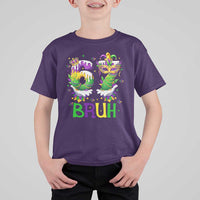 Funny 67 Mardi Gras Bruh T Shirt For Kid Six Seven Meme Fleur De Lis Hand Gesture