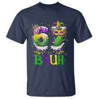 Funny 67 Mardi Gras Bruh T Shirt Six Seven Meme Fleur De Lis Hand Gesture