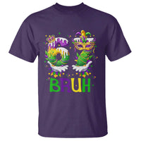 Funny 67 Mardi Gras Bruh T Shirt Six Seven Meme Fleur De Lis Hand Gesture