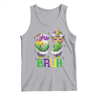 Funny 67 Mardi Gras Bruh Tank Top Six Seven Meme Fleur De Lis Hand Gesture