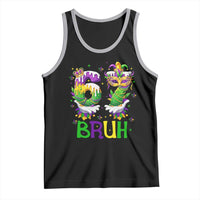 Funny 67 Mardi Gras Bruh Tank Top Six Seven Meme Fleur De Lis Hand Gesture