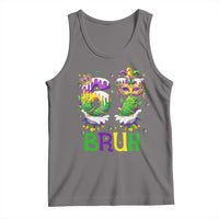 Funny 67 Mardi Gras Bruh Tank Top Six Seven Meme Fleur De Lis Hand Gesture