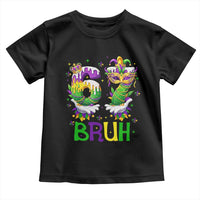 Funny 67 Mardi Gras Bruh Toddler T Shirt Six Seven Meme Fleur De Lis Hand Gesture
