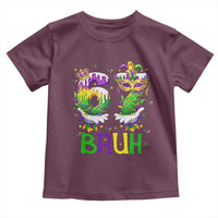 Funny 67 Mardi Gras Bruh Toddler T Shirt Six Seven Meme Fleur De Lis Hand Gesture