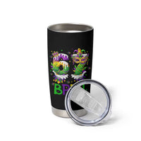 Funny 67 Mardi Gras Bruh Tumbler Cup Six Seven Meme Fleur De Lis Hand Gesture