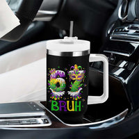 Funny 67 Mardi Gras Bruh Tumbler With Handle Six Seven Meme Fleur De Lis Hand Gesture
