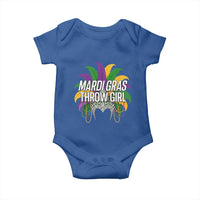 Mardi Gras Throw Girl Baby Onesie Funny New Orleans Carnival Headdress Beads