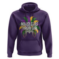 Mardi Gras Throw Girl Hoodie Funny New Orleans Carnival Headdress Beads