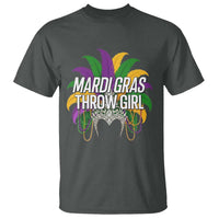 Mardi Gras Throw Girl T Shirt Funny New Orleans Carnival Headdress Beads