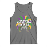 Mardi Gras Throw Girl Tank Top Funny New Orleans Carnival Headdress Beads