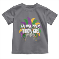 Mardi Gras Throw Girl Toddler T Shirt Funny New Orleans Carnival Headdress Beads