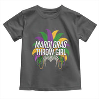 Mardi Gras Throw Girl Toddler T Shirt Funny New Orleans Carnival Headdress Beads