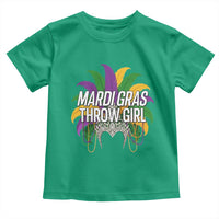 Mardi Gras Throw Girl Toddler T Shirt Funny New Orleans Carnival Headdress Beads