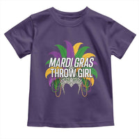 Mardi Gras Throw Girl Toddler T Shirt Funny New Orleans Carnival Headdress Beads