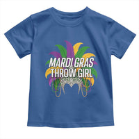 Mardi Gras Throw Girl Toddler T Shirt Funny New Orleans Carnival Headdress Beads