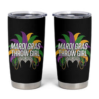 Mardi Gras Throw Girl Tumbler Cup Funny New Orleans Carnival Headdress Beads