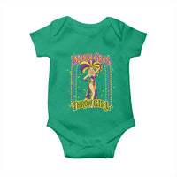 Funny Mardi Gras Throw Girl Baby Onesie New Orleans Carnival Beads