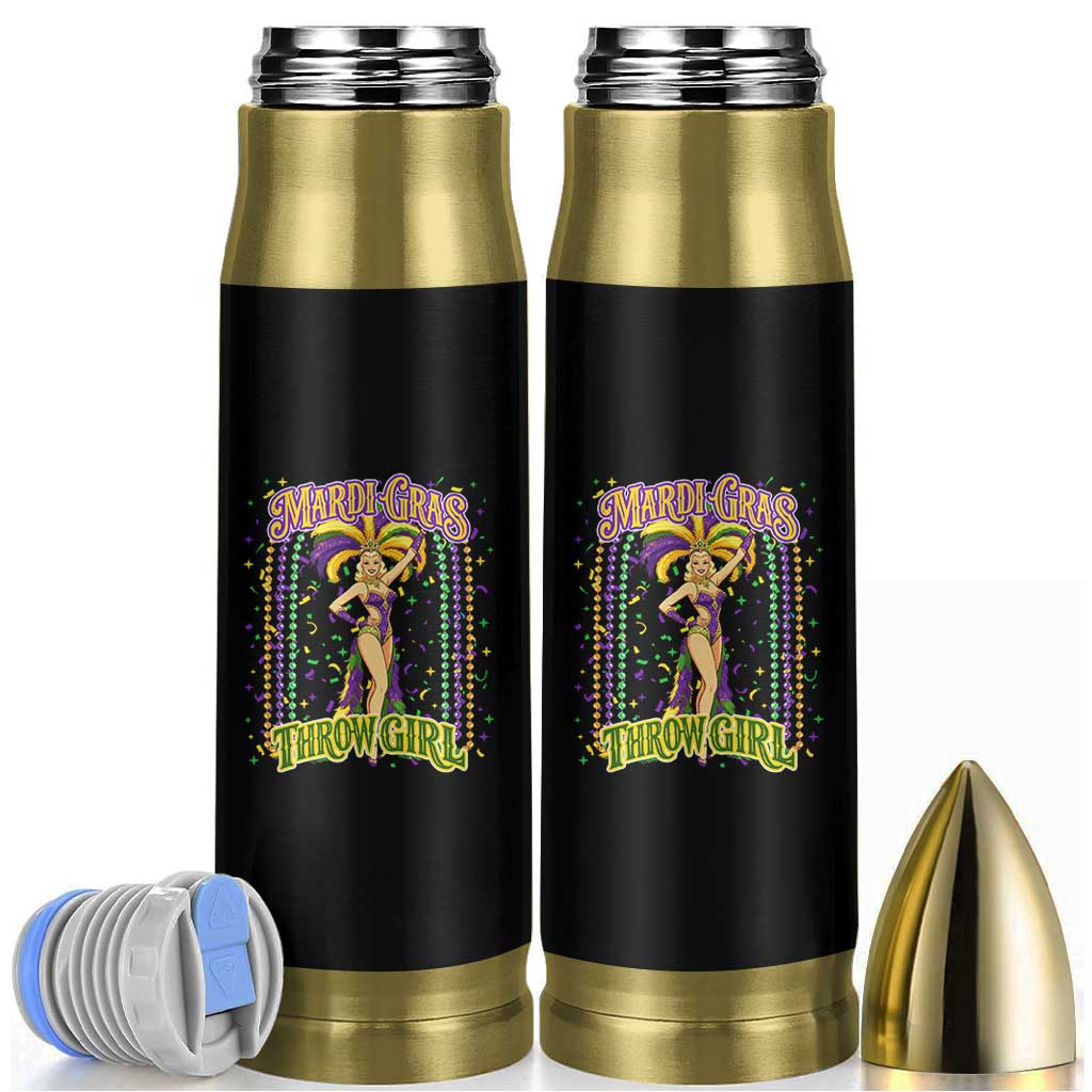 Funny Mardi Gras Throw Girl Bullet Tumbler New Orleans Carnival Beads