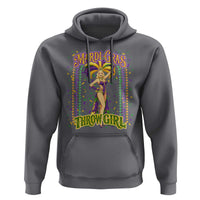 Funny Mardi Gras Throw Girl Hoodie New Orleans Carnival Beads