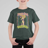 Funny Mardi Gras Throw Girl T Shirt For Kid New Orleans Carnival Beads