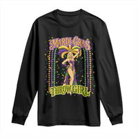 Funny Mardi Gras Throw Girl Long Sleeve Shirt New Orleans Carnival Beads