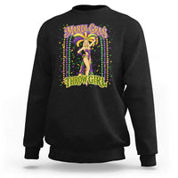 Funny Mardi Gras Throw Girl Sweatshirt New Orleans Carnival Beads