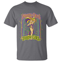 Funny Mardi Gras Throw Girl T Shirt New Orleans Carnival Beads