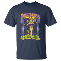 Funny Mardi Gras Throw Girl T Shirt New Orleans Carnival Beads