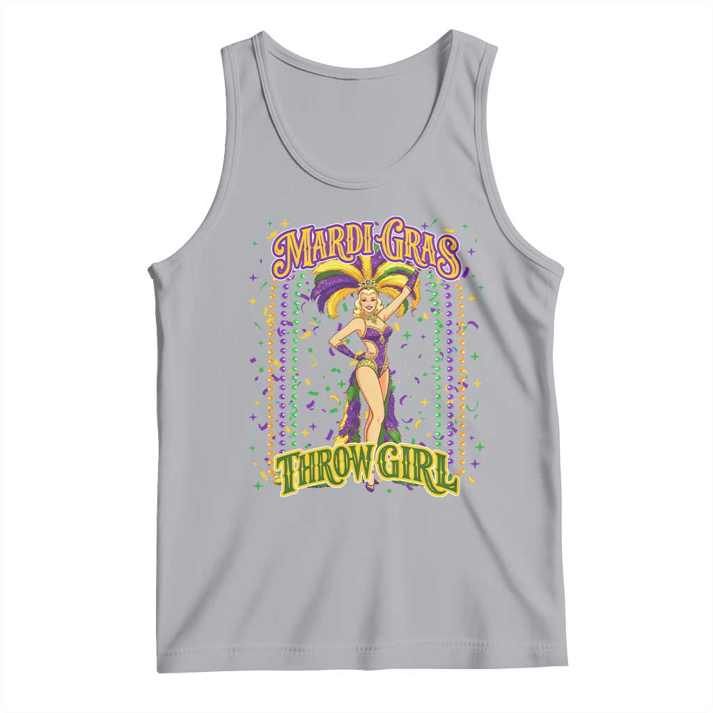 Funny Mardi Gras Throw Girl Tank Top New Orleans Carnival Beads