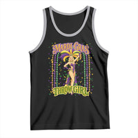 Funny Mardi Gras Throw Girl Tank Top New Orleans Carnival Beads