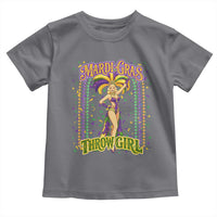 Funny Mardi Gras Throw Girl Toddler T Shirt New Orleans Carnival Beads