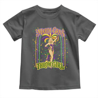 Funny Mardi Gras Throw Girl Toddler T Shirt New Orleans Carnival Beads