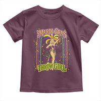 Funny Mardi Gras Throw Girl Toddler T Shirt New Orleans Carnival Beads