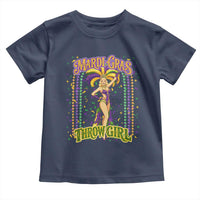 Funny Mardi Gras Throw Girl Toddler T Shirt New Orleans Carnival Beads