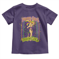 Funny Mardi Gras Throw Girl Toddler T Shirt New Orleans Carnival Beads